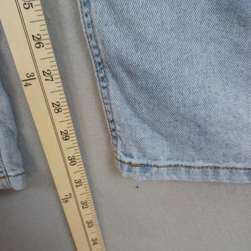 OAT New York  Jeans Womens 4/27 Cloud Luxe Denim High Rise Wide Leg Light Wash